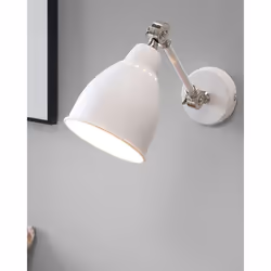 Set of 2 Wall Lamps MISSISSIPPI Adjustable Metal White