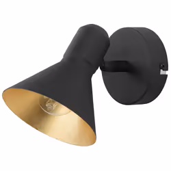 Set of 2 Spotlight Lamps MERSEY Adjustable Metal Black