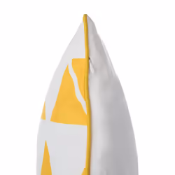 Set of 2 Cushions Geometric Pattern 45 x 45 cm Yellow PANSY