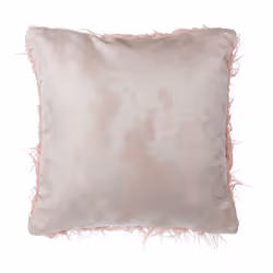 Set of 2 Faux Fur Cushions 45 x 45 cm Pink DAISY