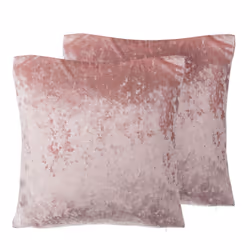 Set of 2 Velvet Cushions 45 x 45 cm Pink HOSTA