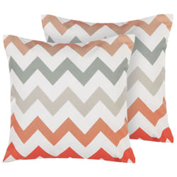 Set of 2 Outdoor Cushions LAGARO Chevron Pattern 45 x 45 cm Multicolour