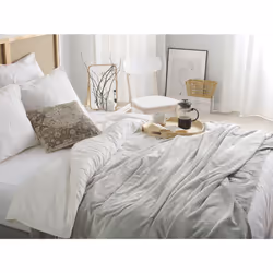 Blanket SAITLER 200 x 220 cm Light Grey