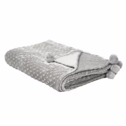 Blanket 200 x 220 cm Light Grey SAMUR