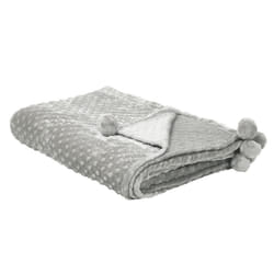 Blanket 200 x 220 cm Light Grey SAMUR