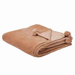 Blanket 200 x 220 cm Brown TERKE