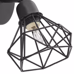 Set of 2 Spotlight Lamps ERMA Adjustable Metal Black