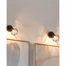 Set of 2 Spotlight Lamps ERMA Adjustable Metal Black