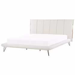 Bed Faux Leather BETIN 180 x 200 cm (EU Super King) Cream