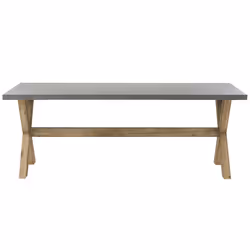 Garden Dining Table OLBIA 200 cm 100 cm Concrete Grey