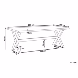 Garden Dining Table OLBIA 200 cm 100 cm Concrete Grey - Additional view 4