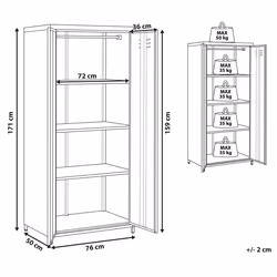Storage Unit VARNA Metal Red - Additional view 4