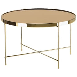Side Table LUCEA Tempered Glass Gold