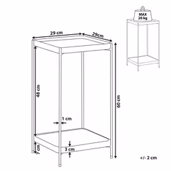 Side Table ALSEA Tempered Glass Copper