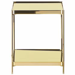 Side Table ALSEA Tempered Glass Gold