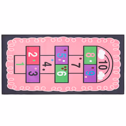 Kids Rug Hopscotch Print 80 x 150 cm Pink HONAZ