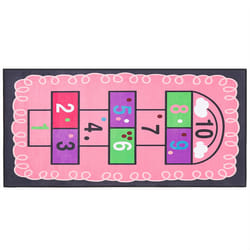 Kids Rug Hopscotch Print 80 x 150 cm Pink HONAZ