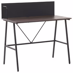 Home Office Desk HASTINGS Brown/ Black 100 cm 52 cm