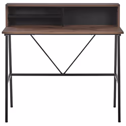 Home Office Desk HARISON Dark Brown 100 cm 53 cm