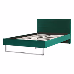 Bed Velvet BELLOU 140 x 200 cm (EU Double) Green