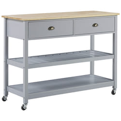 Kitchen Trolley NAVARINO Wood Grey
