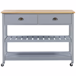 Kitchen Trolley NAVARINO Wood Grey