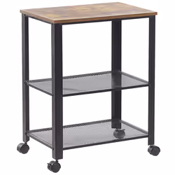 Kitchen Trolley BOLZANO Brown/ Black