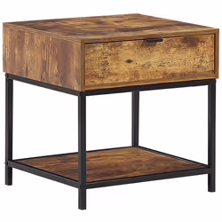 1 Drawer Bedside Table BERKLEY Brown