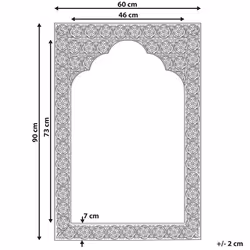 Wall Mirror PALI 60 cm 90 cm Metal Gold