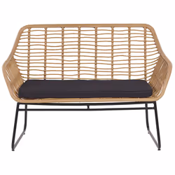 Garden Lounge Set with Table 4 Seater MINORI PE Rattan Beige - Additional view 4