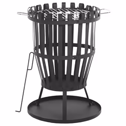 Grill Fire Pit PULO Metal Black
