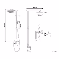 Mixer Shower Set with Rainshower TAGBO Gold