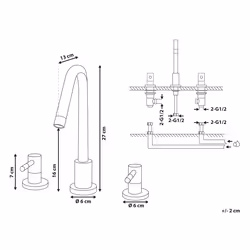 Basin Mixer Tap KALAMBO Silver