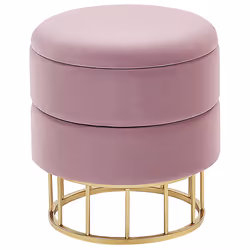 Storage Pouffe ELGIN Velvet Pink 37 cm 37 cm 42 cm