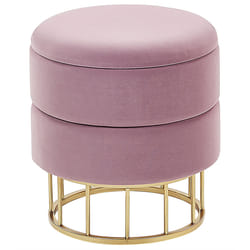 Storage Pouffe ELGIN Velvet Pink 37 cm 37 cm 42 cm