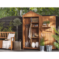 Garden Cabinet SAVOCA Acacia Wood 100 cm 40 cm Brown