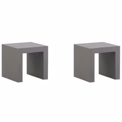 Set of 2 Garden Chairs TARANTO Concrete Grey