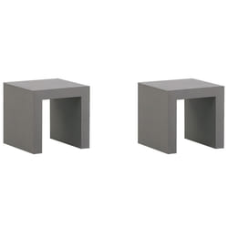 Set of 2 Garden Chairs TARANTO Concrete Grey