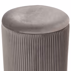 Set of 2 Velvet Storage Pouffes Grey MIRAMAR - Additional view 4