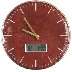Wall Clock BRUGG 43 cm Golden Brown