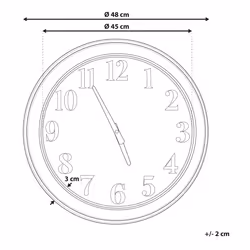 Wall Clock HORW 48 cm Metal Multicolour