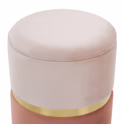 Set of 2 Storage Pouffes WICHITA Velvet Pink 36/31 cm 36/31 cm 44/39 cm
