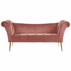 Chaise Longue NANTILLY Velvet Pink