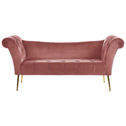 Chaise Longue NANTILLY Velvet Pink