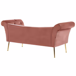 Chaise Longue NANTILLY Velvet Pink - Additional view 4