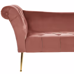 Chaise Longue NANTILLY Velvet Pink - Additional view 5