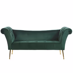 Chaise Longue NANTILLY Velvet Dark Green