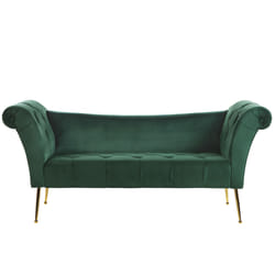Chaise Longue NANTILLY Velvet Dark Green