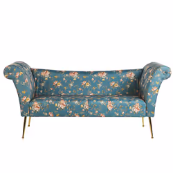 Chaise Longue NANTILLY Velvet Sea Blue