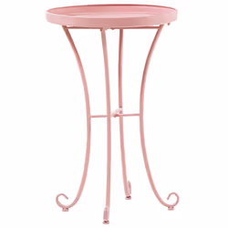 Garden Side Table CAVINIA 40 cm 40 cm Metal Pink